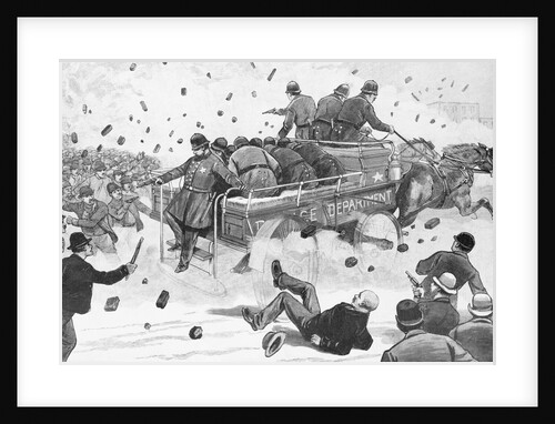 Engraving of the Haymarket Riot in Chicago by Anonymous