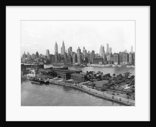 Manhattan Skyline and Welfare Island by Anonymous
