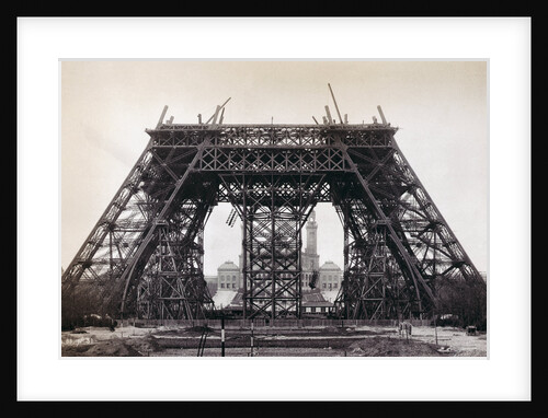 Eiffel Tower During Construction by Anonymous