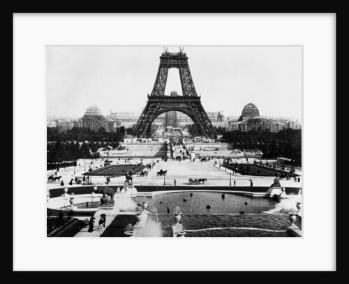 Eiffel Tower Being Constructed Halfway by Anonymous