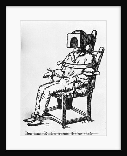 Benjamin Rush's Tranquillizing Chair Illustration by Anonymous