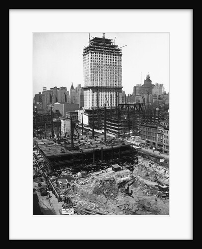 Radio City Music Hall Under Construction by Anonymous