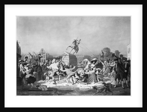 Tearing Down Statue Of George Iii by Anonymous