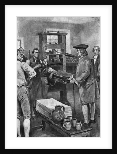 Benjamin Franklin Offering Advice to Printers by Anonymous