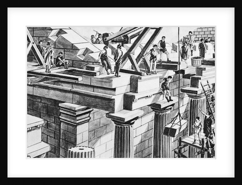 Construction Of Temple In Ancient Greece by Anonymous