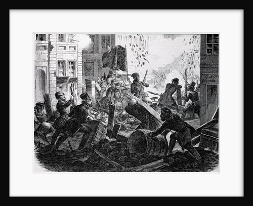 Engraving of the Revolution in Germany in 1848 by Anonymous