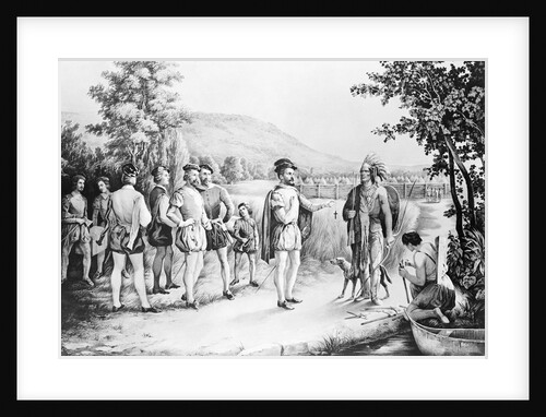 Jacques Cartier's First Meeting with Canadian Indians by Anonymous