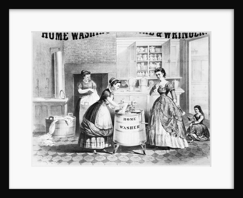 Woman Using Home Washing Machine by Anonymous