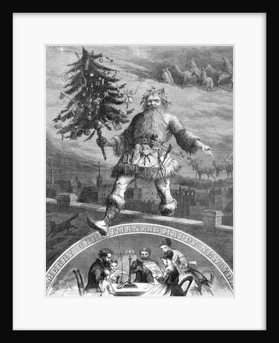 St. Nicholas Carrying Christmas Tree by Anonymous