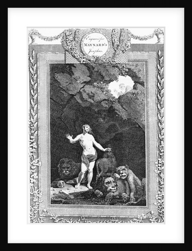 Engraving of Daniel in the Lion's Den by Anonymous
