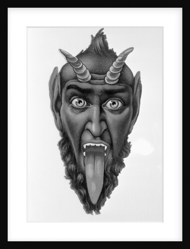 Head Of Devil With Tongue Out by Anonymous
