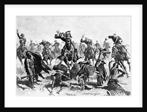 Custers Last Charge At Little Big Horn by Anonymous
