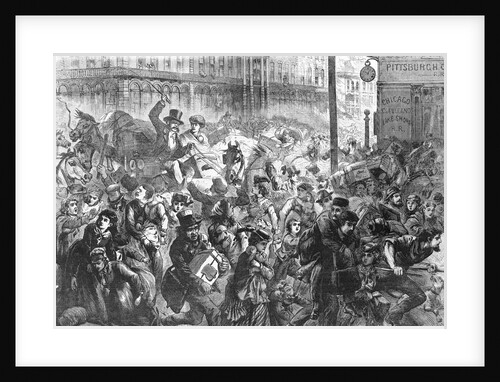 People Rushing To Escape The Great Fire by Anonymous