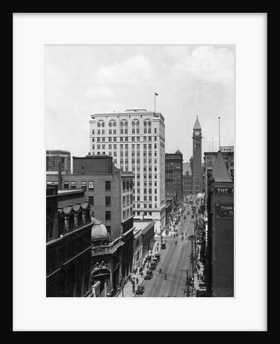 Overhead View Of Street With Cars by Anonymous