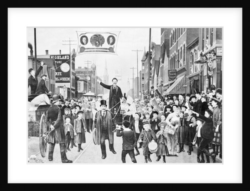 Election Parade Lithograph Supporting Grover Cleveland by Anonymous