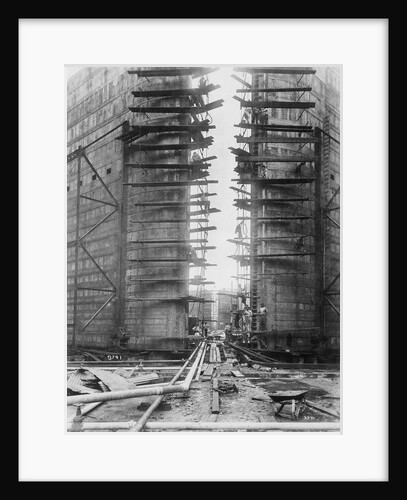 Worker on Panama Canal Lock by Anonymous