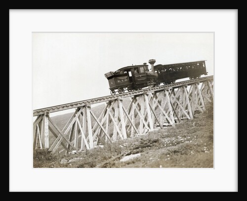 Train Ascending Mount Washington by Anonymous
