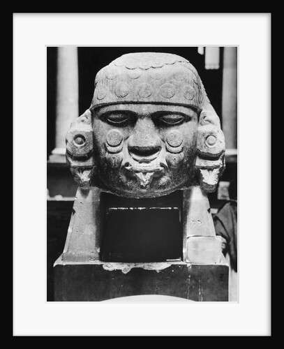 Ancient Aztec Stone Head by Anonymous