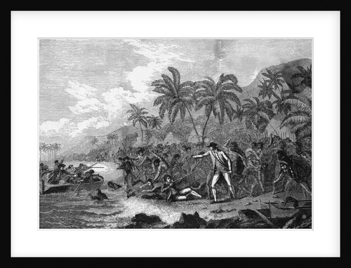 Illustration of the Death of Captain James Cook by Anonymous
