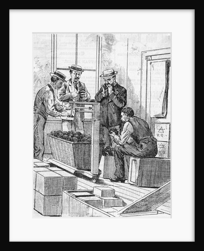 Men Examine Opium In 'The Opium Room' by Anonymous