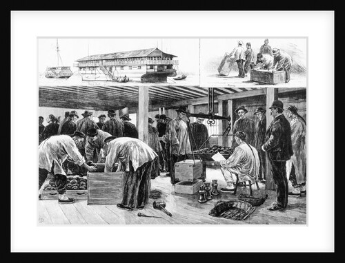 Illustration Of View Aboard Opium Ship by Anonymous