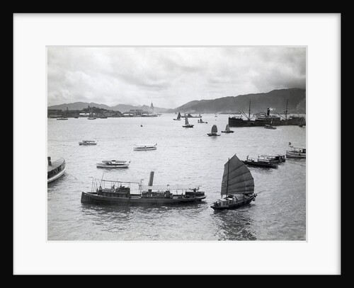 Boats In Hong Kong Harbor by Anonymous