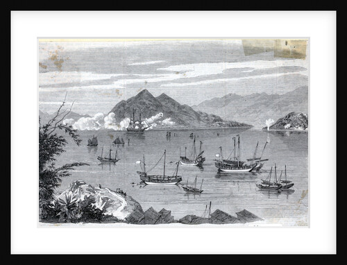 Ship Firing In Hong Kong Harbor by Anonymous