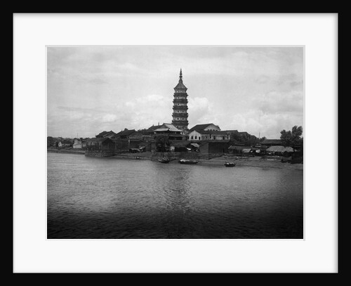 Village On The Banks Of The Yangtze Rive by Anonymous