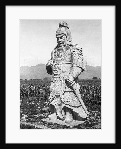 Stone Statue Of Chinese General by Anonymous