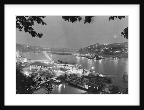 Aerial Night View Of Chungking Harbor by Anonymous