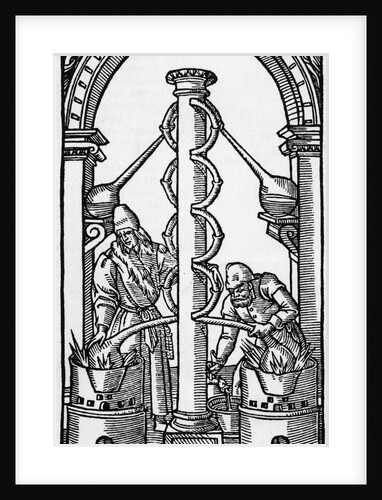 Illustration Of Alchemists At Work by Anonymous