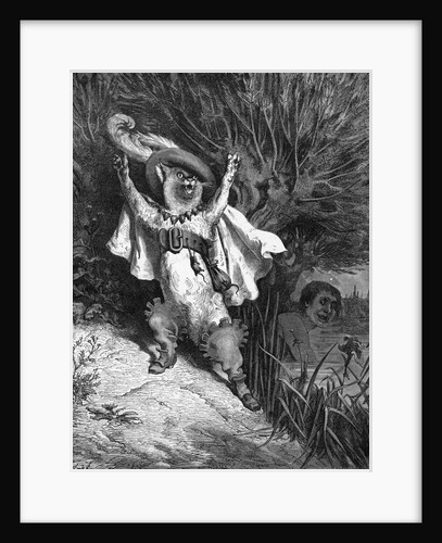 Help! The Marquis of Carabas is Drowning Engraving by Gustave Dore