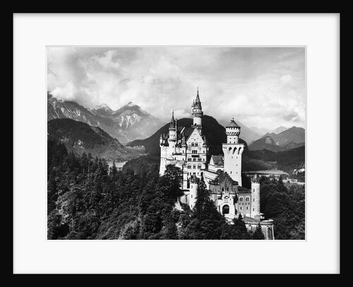 Aerial View Of Castle In Mountains by Anonymous