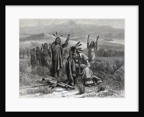 Indian Messenger W/News Of Defeat;Engrav by Anonymous