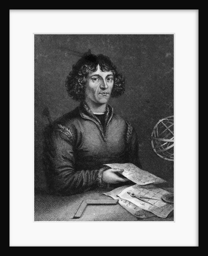 Engraving Of Copernicus Working by Anonymous