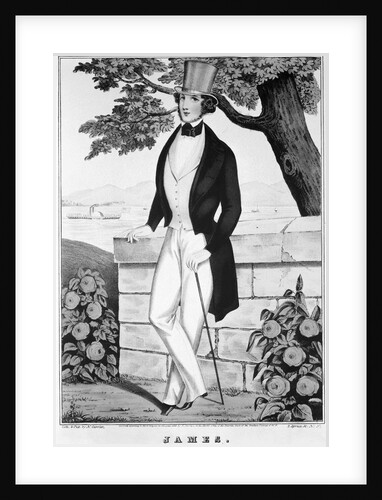 Lithograph Of Man In Top Hat by Anonymous