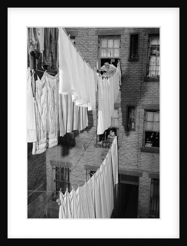 Laundry Drying on Lines by Anonymous