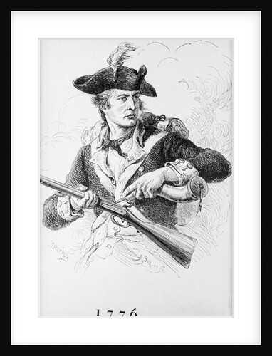Soldier Of 1776 Filling Gun With Powder by Anonymous
