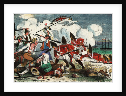 Illustratrion of the Battle of Bunker Hill by Anonymous