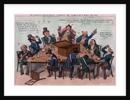 Political Cartoon Of Trade Union Meeting by Anonymous