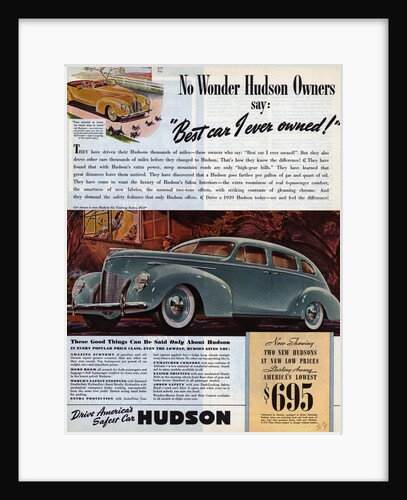 Advertisement For Hudson Automobiles by Anonymous