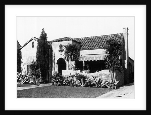 Facade of Spanish-Style Stucco Bungalow by Anonymous
