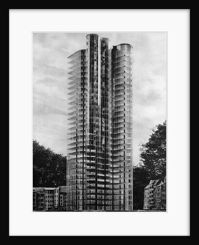 Exterior View Of Glass & Steel Highrise by Anonymous