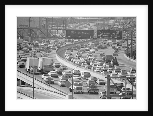 Traffic On A Busy La Freeway by Anonymous