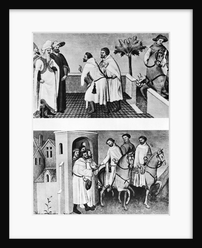 Polo Brothers Greet Kublai Khan; Illustr by Anonymous