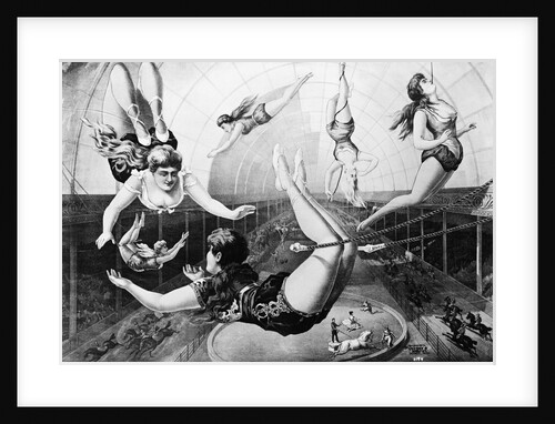 Poster Of Trapeze Artists 1890 by Anonymous