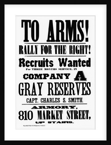 Union Army Recuiting Poster by Anonymous
