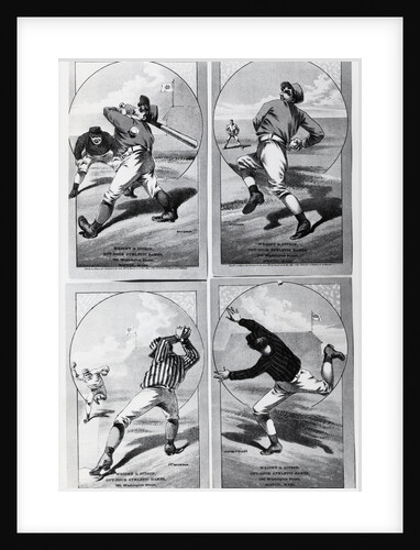 Baseball Cards Showing Various Positions by Anonymous
