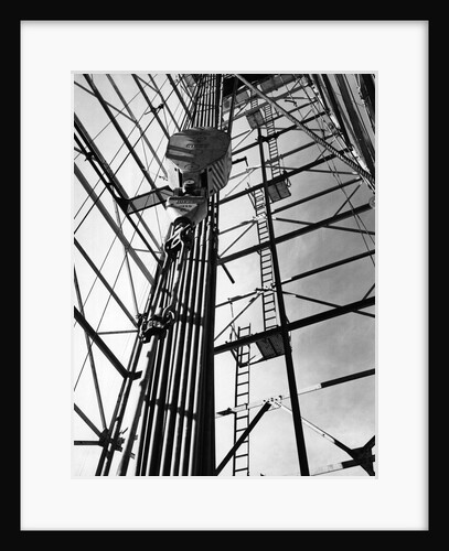 Oil Derrick Beams & Drilling Pipes by Anonymous