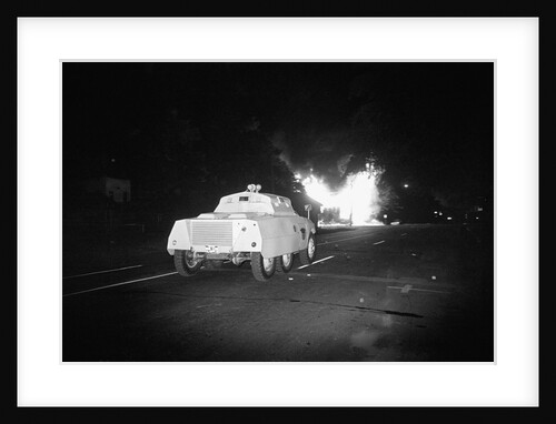 Police Truck Moving Toward Fire by Anonymous